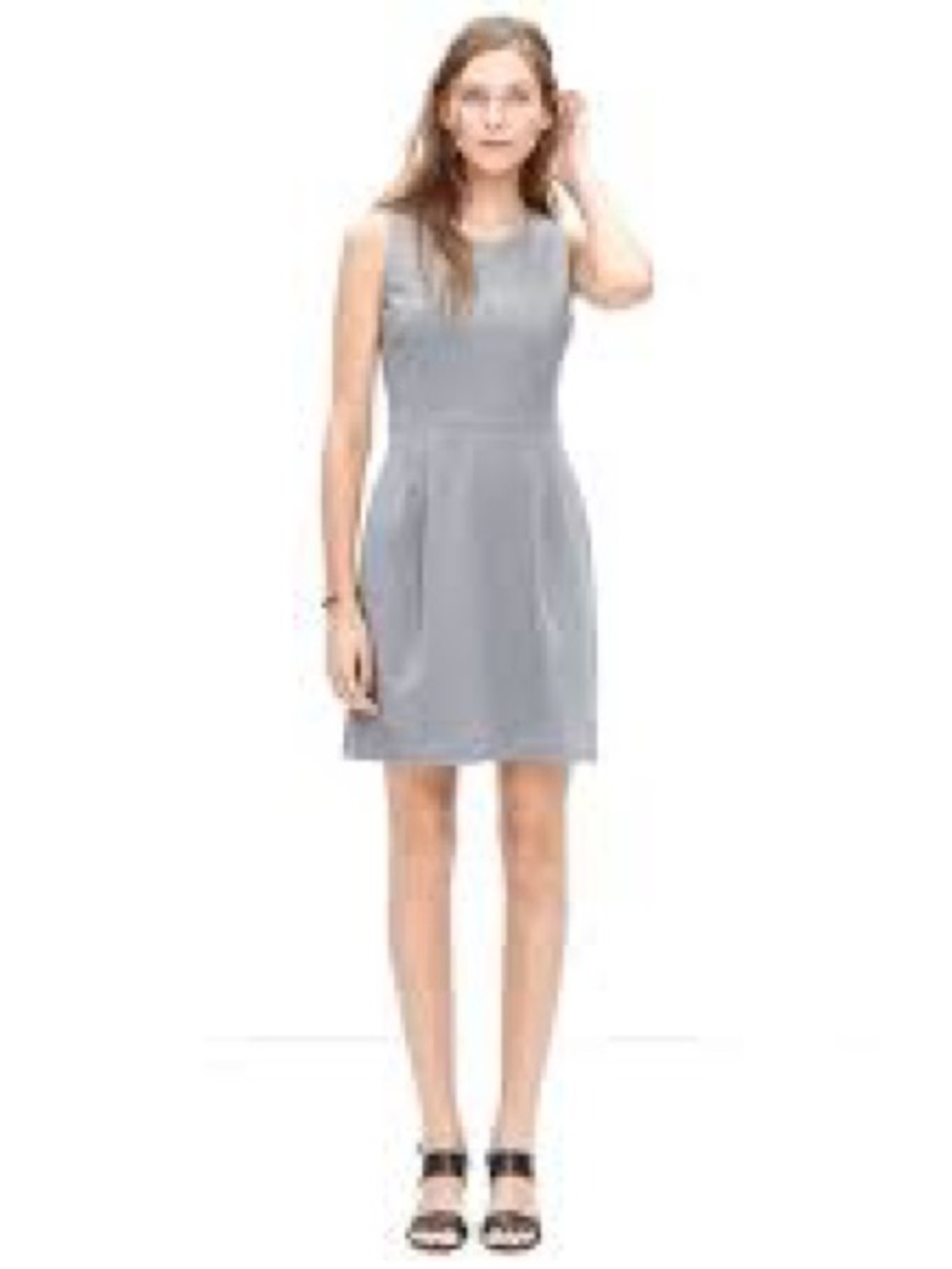 Banana Republic Gray Sleeveless Sheath Dress